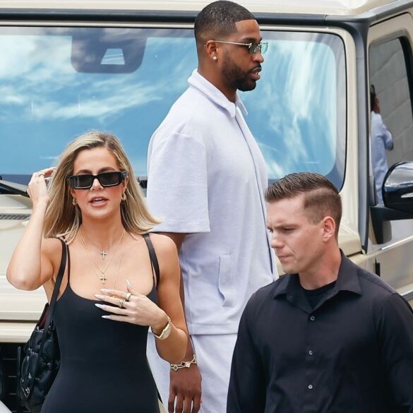 Khloé Kardashian su ją išdavusiu Tristan Thompson laukiasi antro vaiko