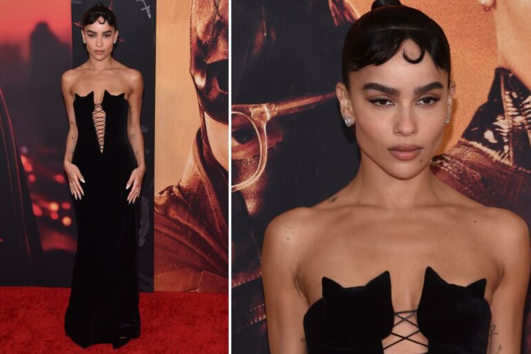 Zoë Kravitz sužibėjo kino filmo "Betmenas" premjeroje