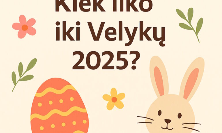 kiek liko iki velyku