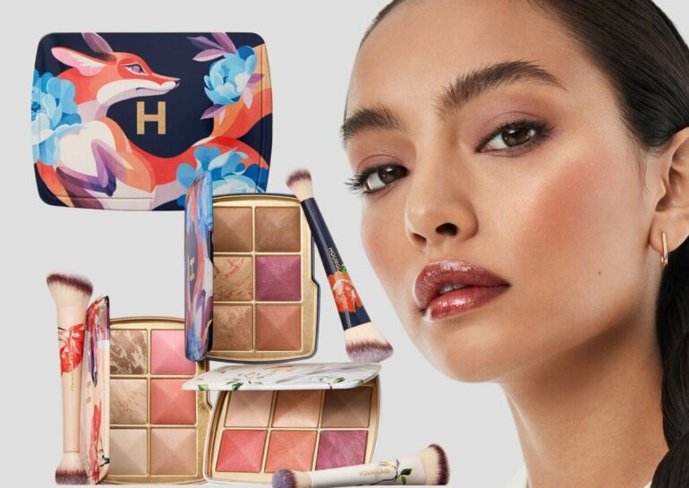 hourglass šventinė makiažo kolekcija sasha fox