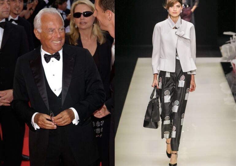 giorgio armani ir modelis